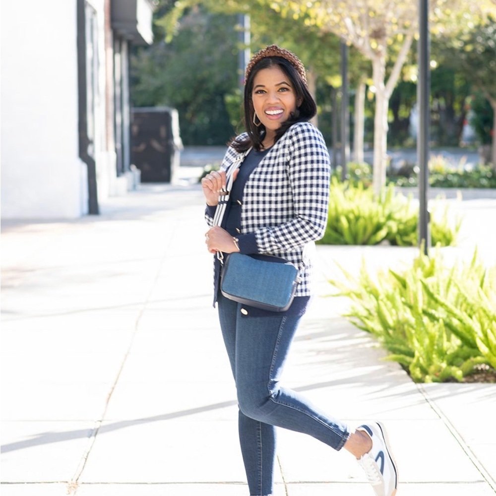 Cardigan in Gingham NWT